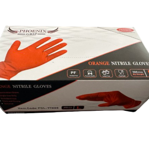 Phoenix Grip Orange Nitrile Gloves